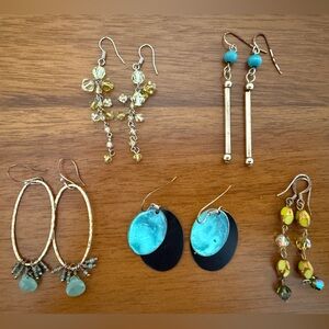 Collection of 5 Dangly Earring Sets